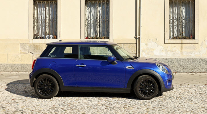 Blue Mini Cooper Car